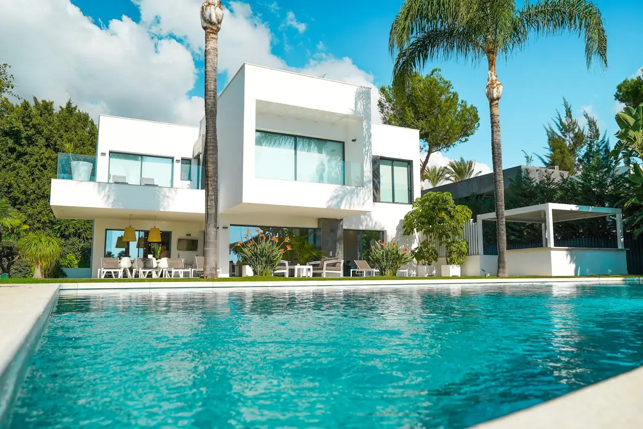 Completed stone house exterior